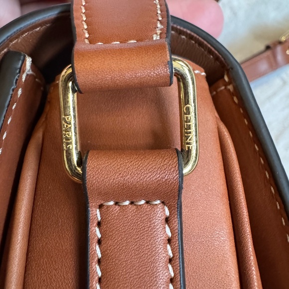 CELINE CLASSIQUE TRIOMPHE BAG IN NATURAL TAN CALFSKIN NWOT - Picture 5 of 14
